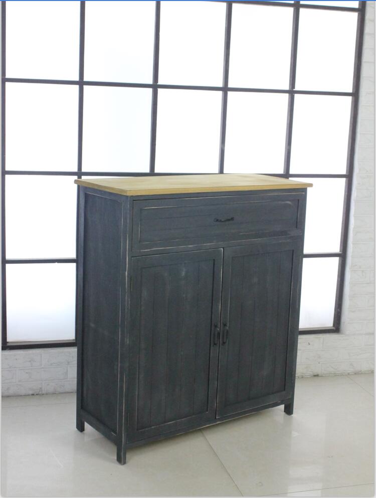 Shabby black cabinet 5138