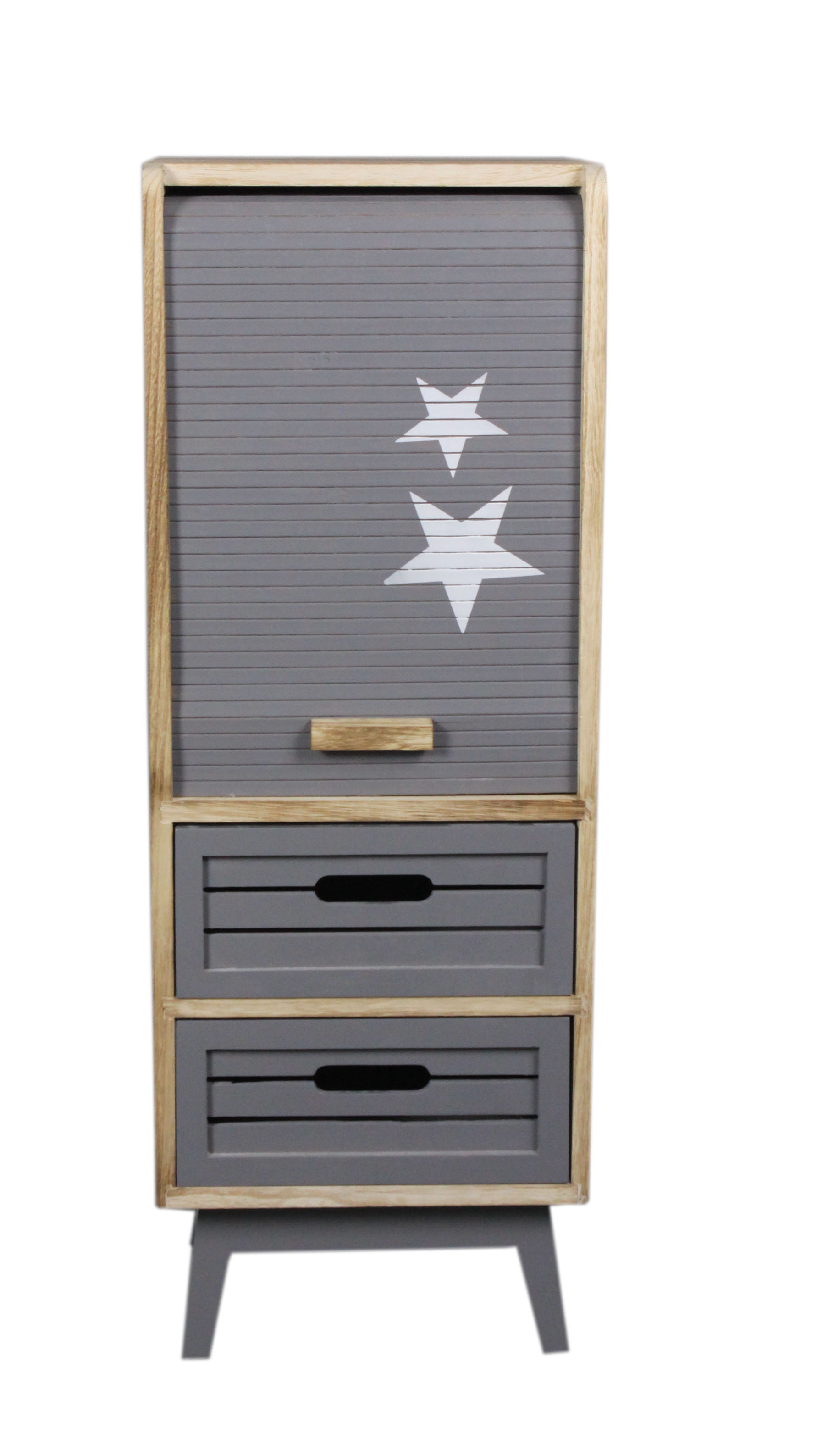 Roll- fronted cabinet with drawers-4073