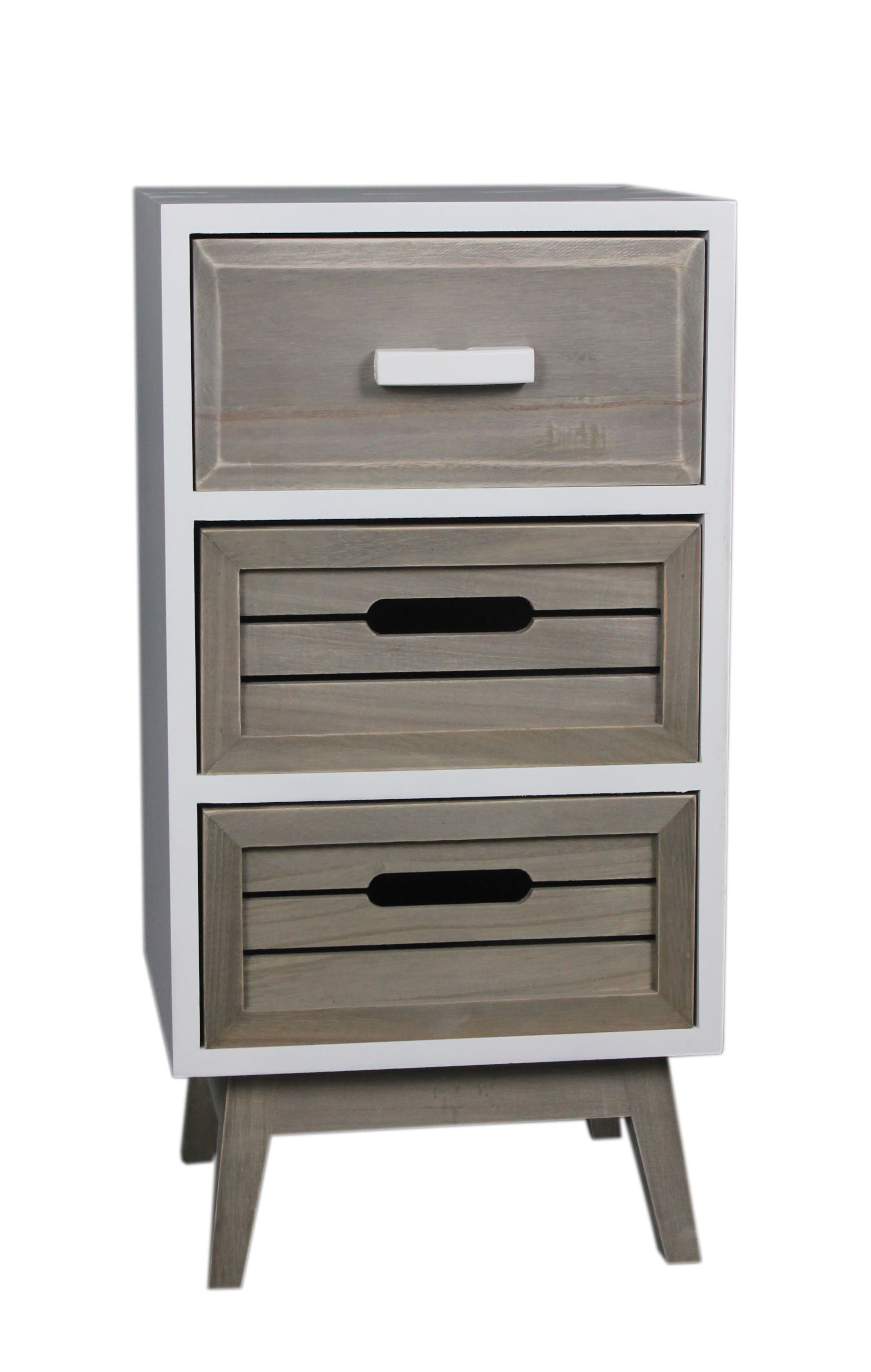 Wooden chest with three drawers-4084