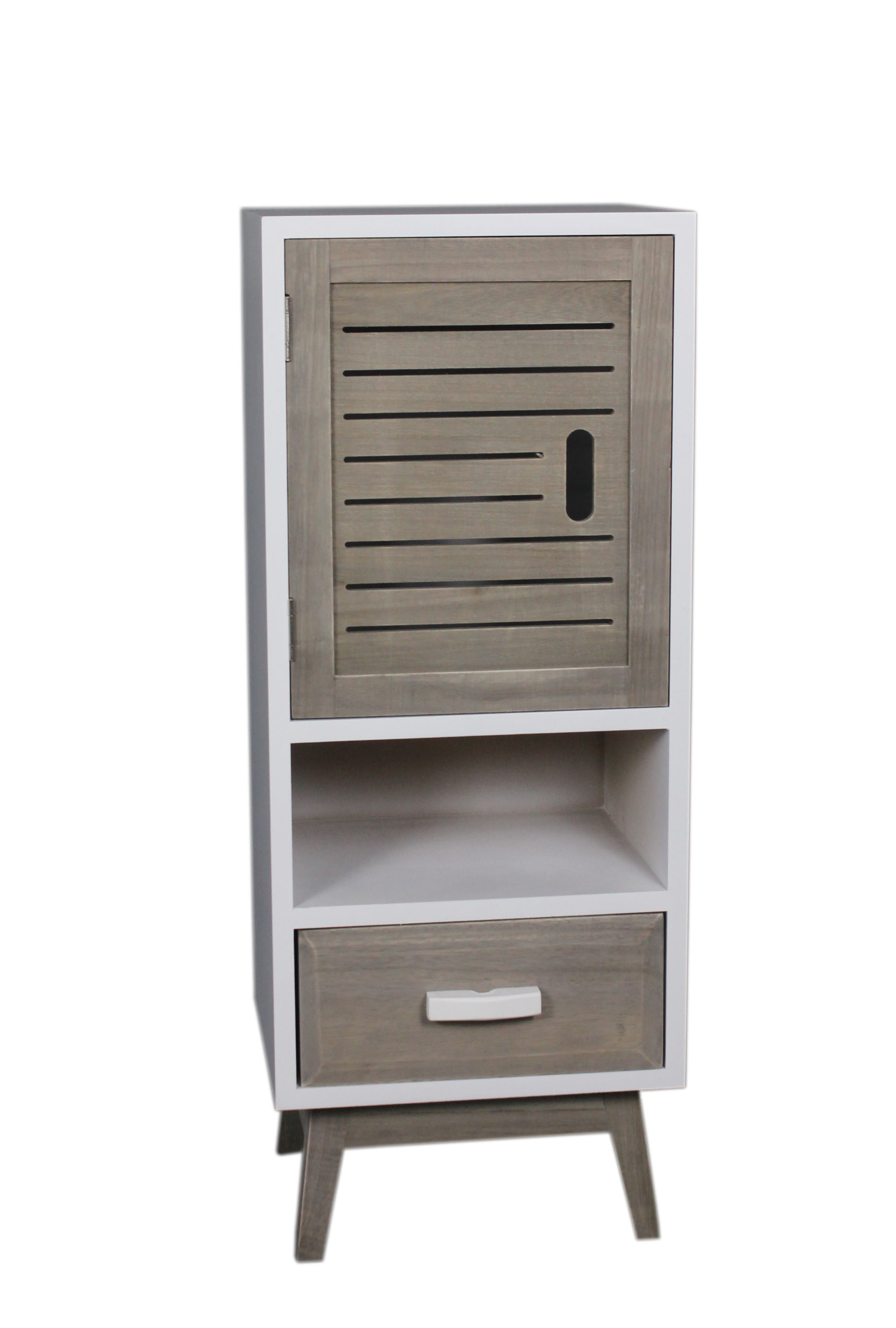 Wooden chest with door& drawer-4086