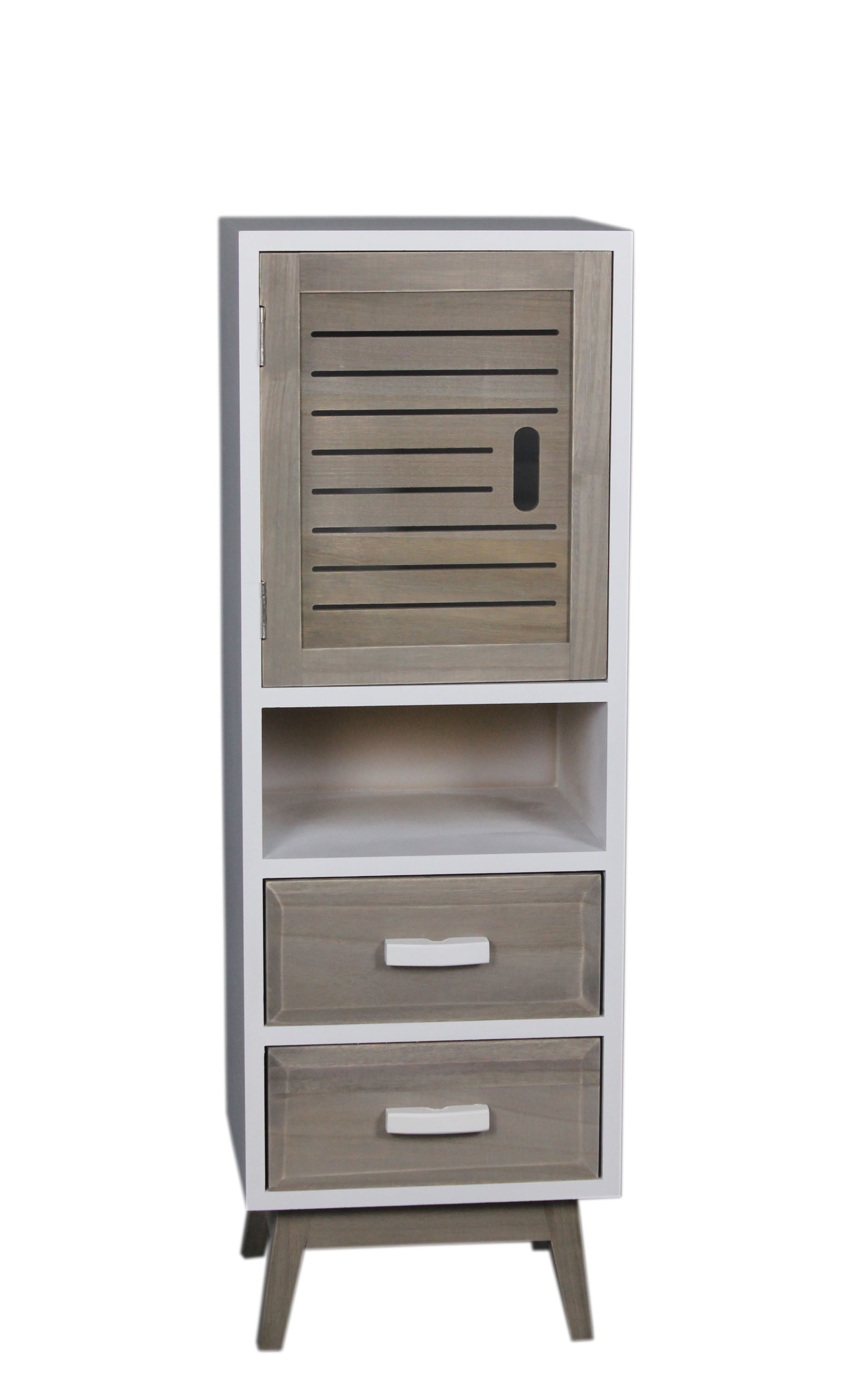 wooden chest with door& two drawers-4087