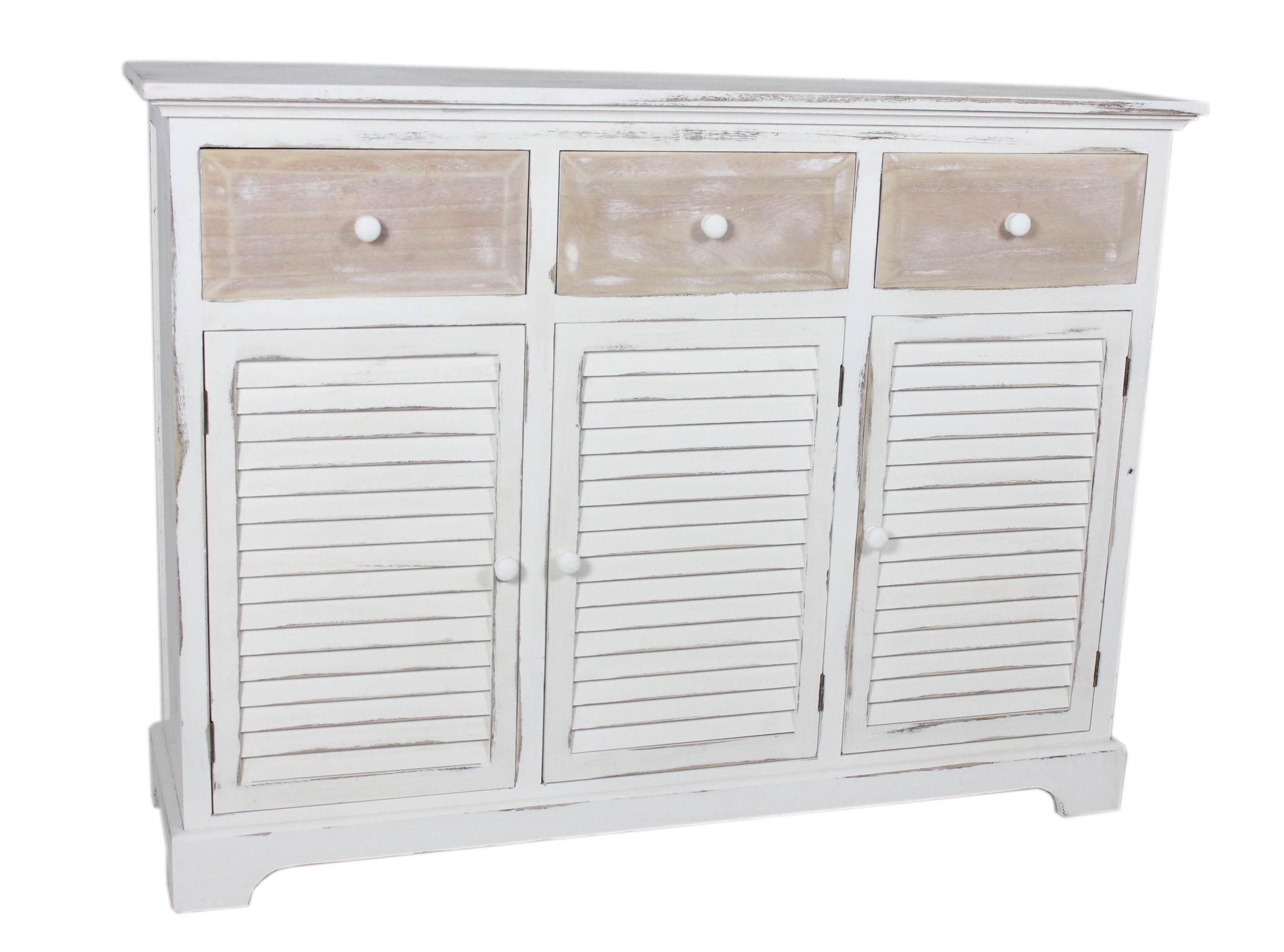 Brushed white furniture, blind door cabinet-4290