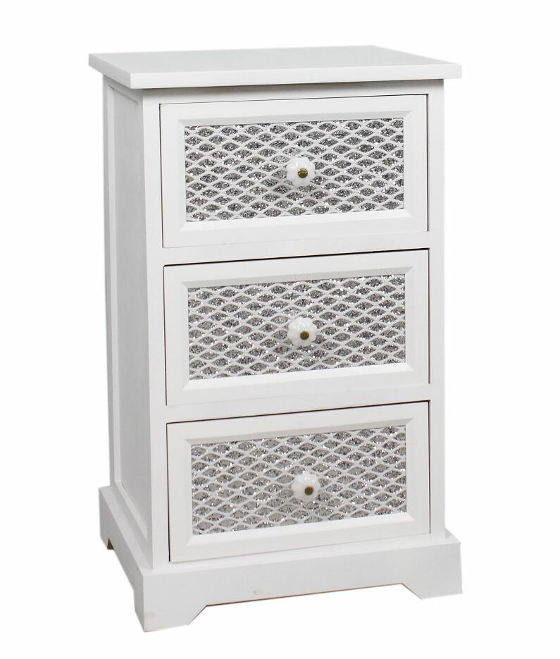 Silver drawer chest Wooden cabinet-5534-2