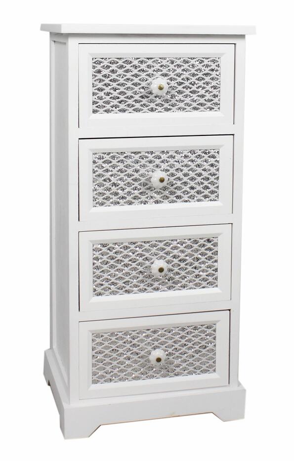 Silver drawer chest Wooden cabinet-5535-2