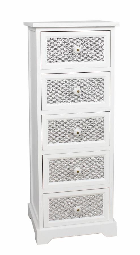 Silver drawer chest Wooden cabinet-5536-2