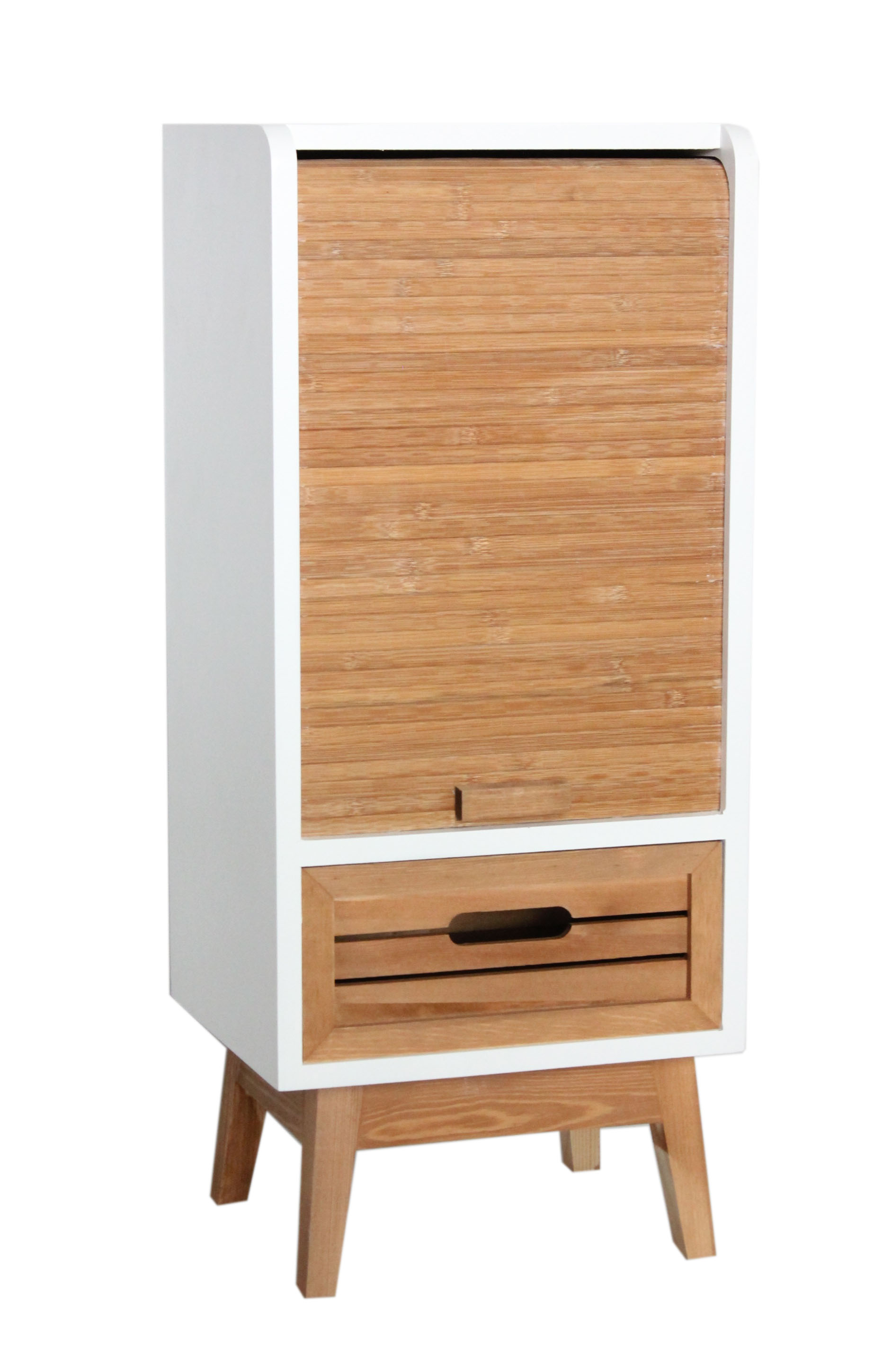 Roll- fronted cabinet with drawers-3802