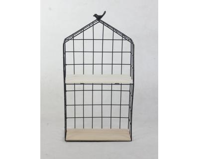 Bird metal & wood Shelf -5242